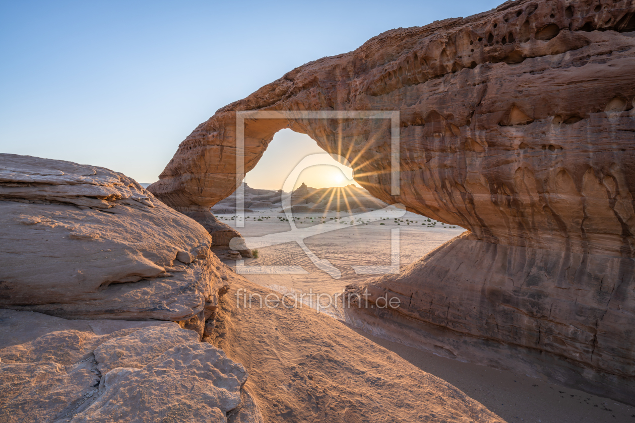 Bild-Nr.: 12890447 Sonnenuntergang am Rock Arch Al-Ula erstellt von eyetronic