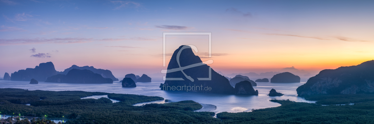 Bild-Nr.: 12891598 Phang Nga Bay Panorama bei Sonnenaufgang erstellt von eyetronic