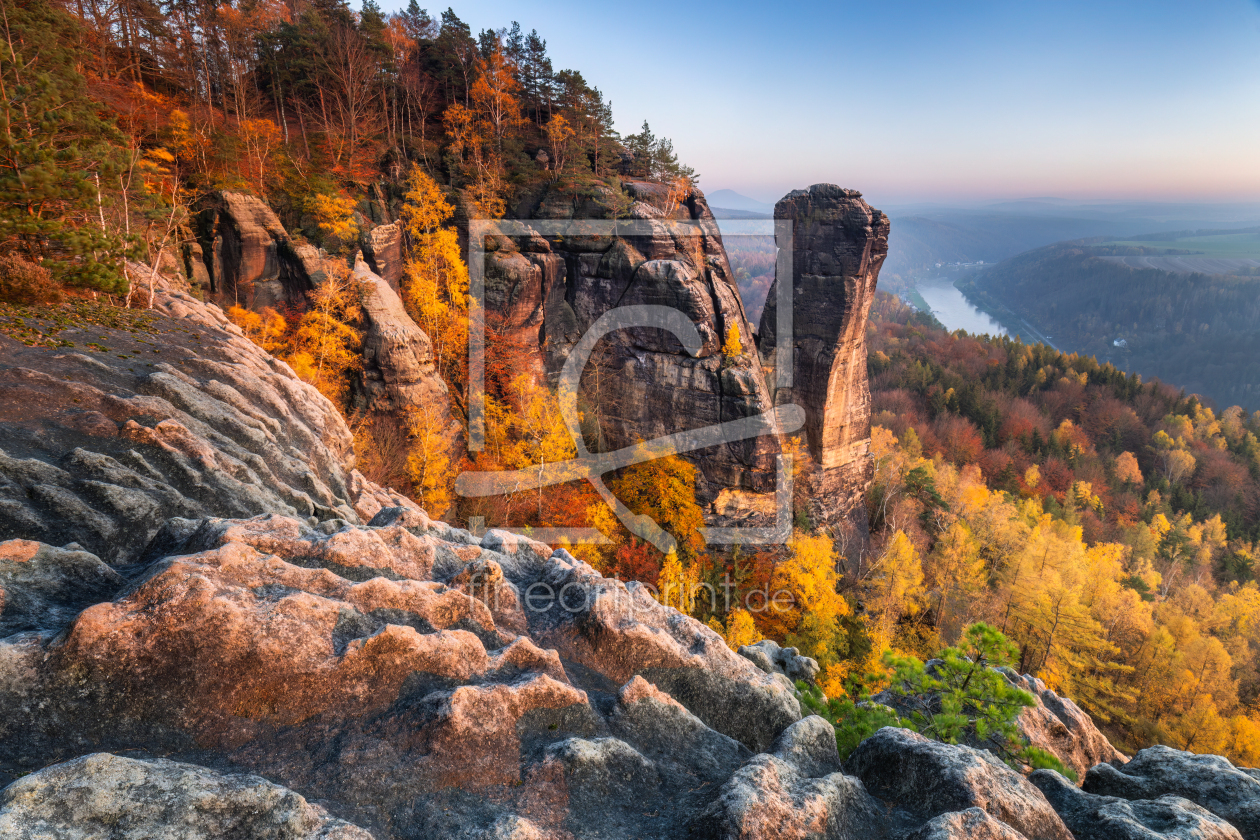 Bild-Nr.: 12915851 Blick in die Sächsische Schweiz im Herbst erstellt von Daniela Beyer