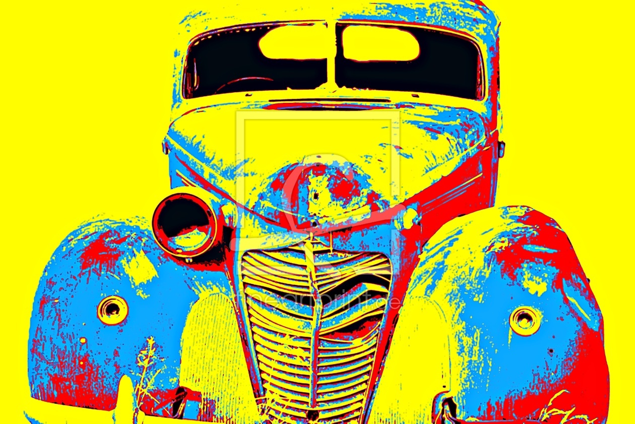 Bild-Nr.: 12938282  Oldtimer Wrack mixed media erstellt von Schwob