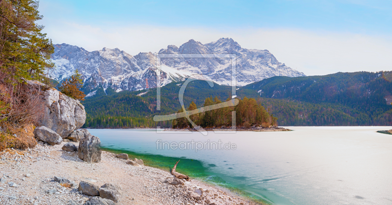 Bild-Nr.: 12940555 gefrorener Eibsee mit Sasseninsel erstellt von SusaZoom