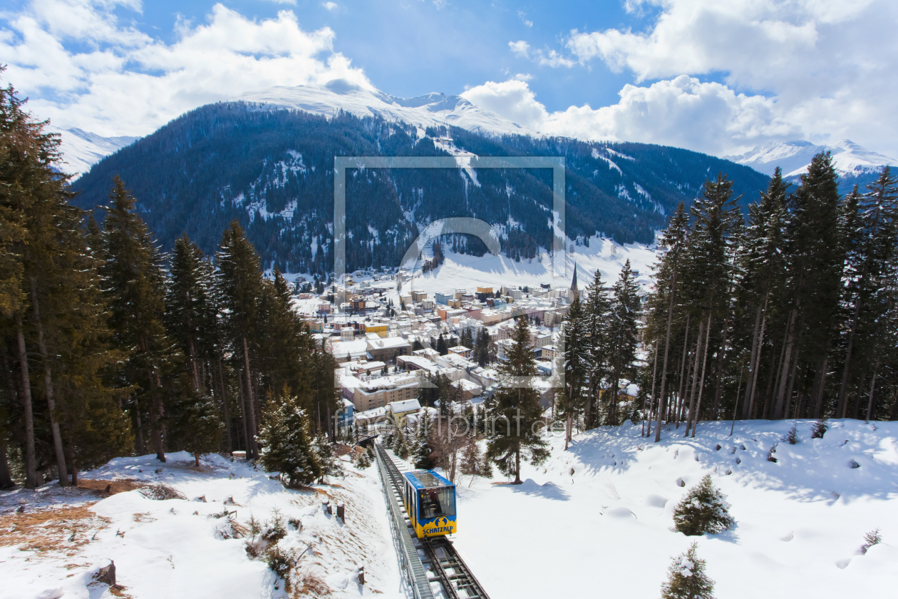 Bild-Nr.: 12949590 Davos mit der Schatzalp-Bahn in Graubünden  erstellt von dieterich