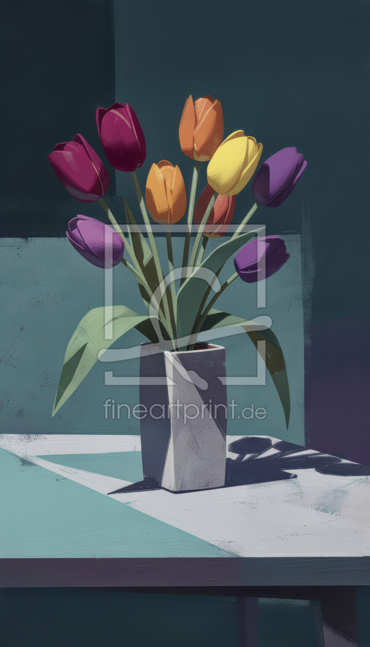 Bild-Nr.: 12950370 Tulpen in Vase KI erstellt von XYRIUS