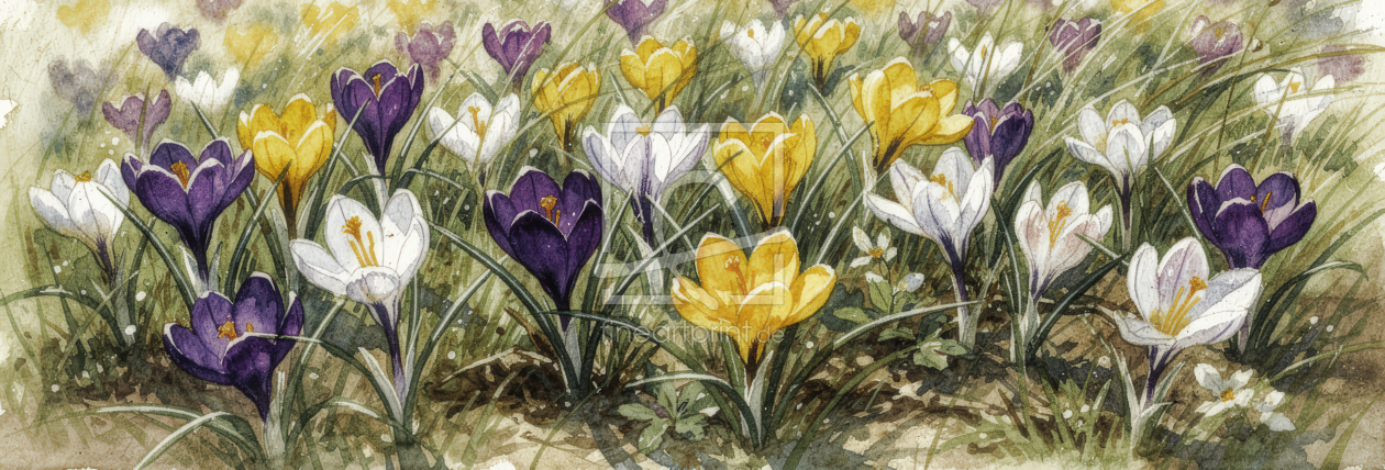 Bild-Nr.: 12950536 Krokusse KI erstellt von XYRIUS
