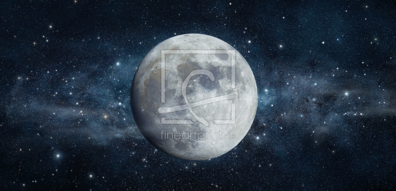 Bild-Nr.: 12965395 Vollmond mit Wolken und Sternen am Nachthimmel erstellt von Smileus