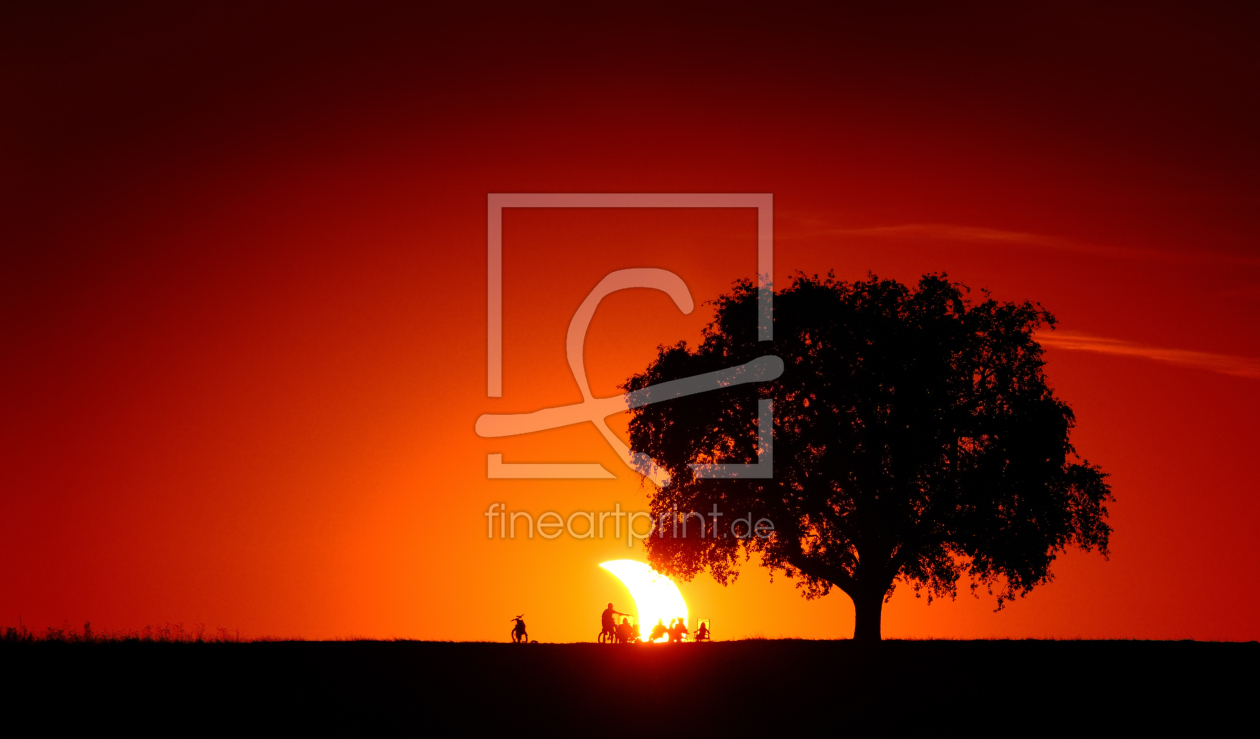 Bild-Nr.: 12967134 Sonnenfinsternis mit Baum und untergehender Sonne erstellt von Smileus