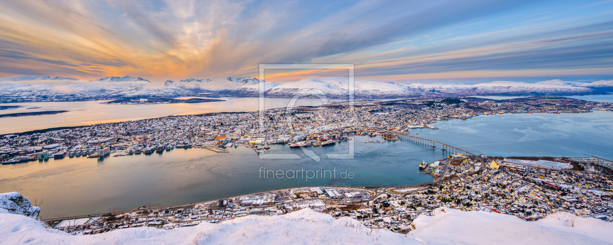 Bild-Nr.: 12967963 Winter Panorama von Tromso in Norwegen erstellt von Mapics