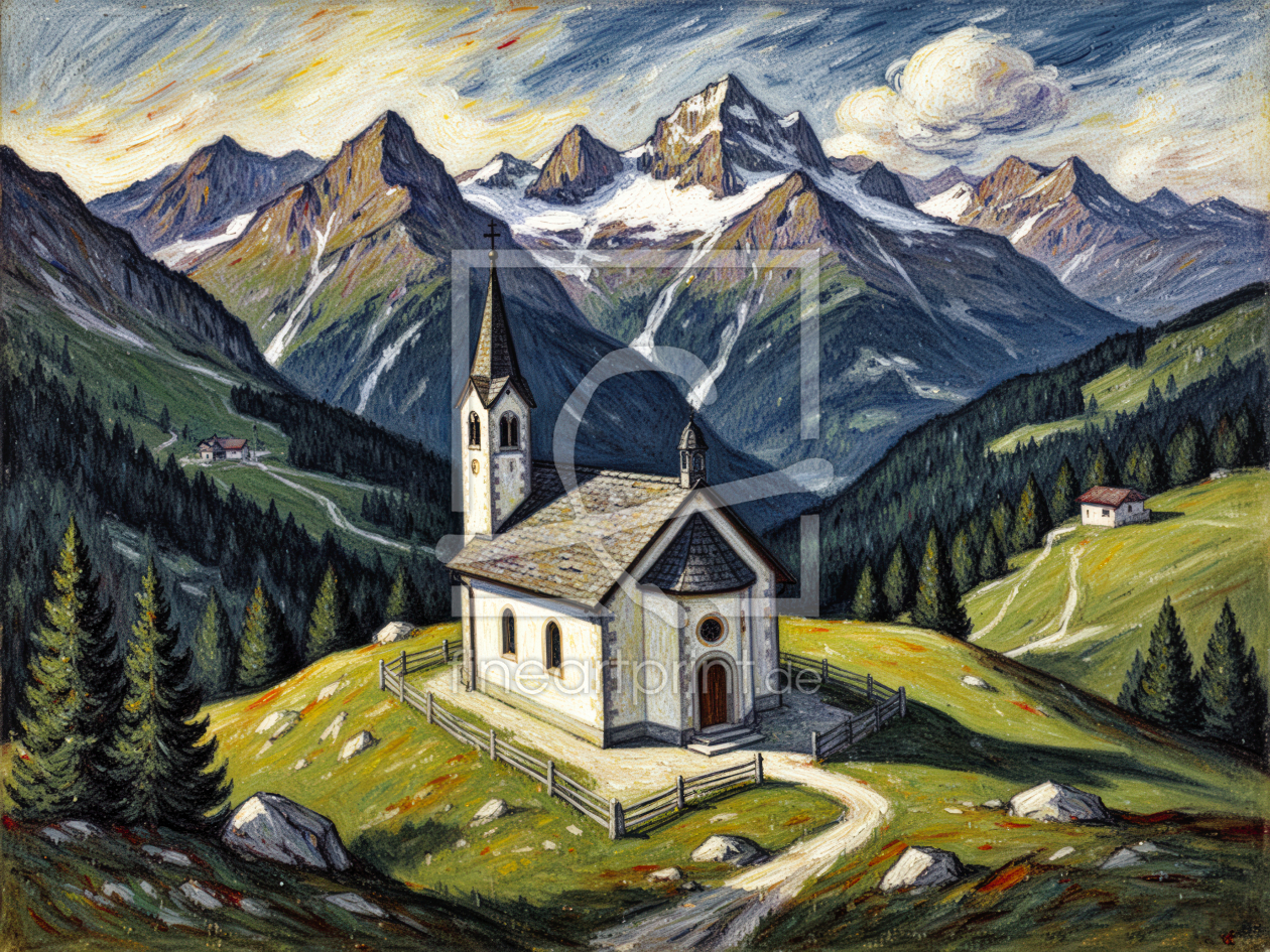 Bild-Nr.: 12968606 Bergkapelle KI erstellt von XYRIUS