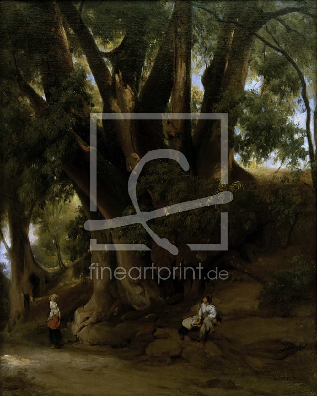 Bild-Nr.: 30000116 Feuerbach / Tree Landscape / Italy, 1858 erstellt von Feuerbach, Anselm