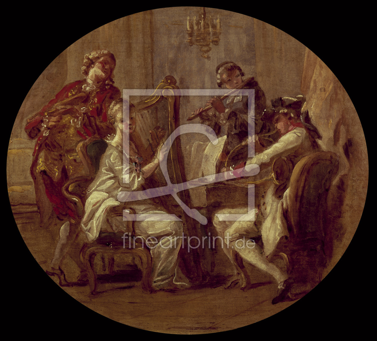 Bild-Nr.: 30000232 Fragonard / The Concert / Painting erstellt von Fragonard, Jean-HonorÃ©