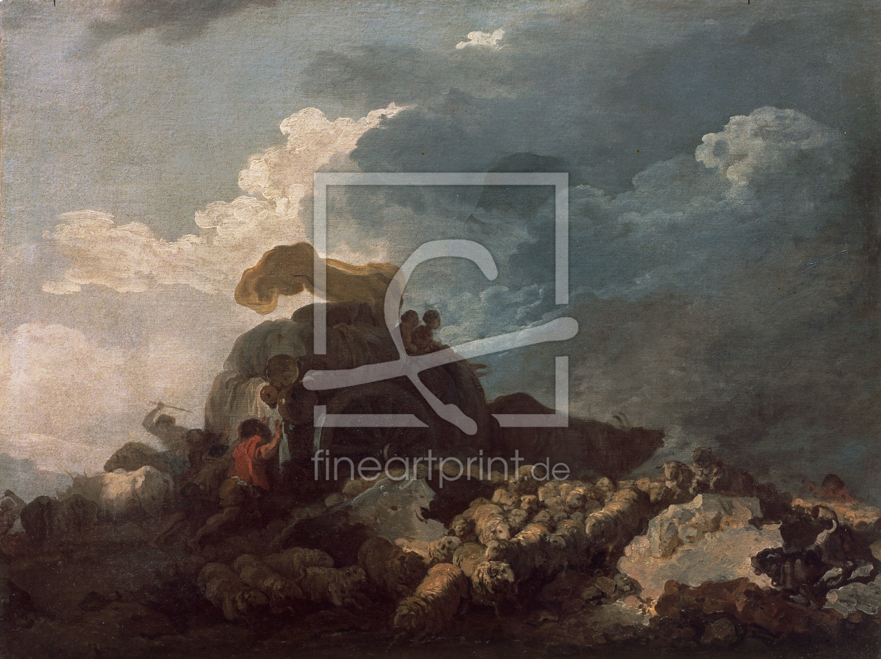 Bild-Nr.: 30000242 Fragonard / The Thunderstorm / c. 1765 erstellt von Fragonard, Jean-HonorÃ©