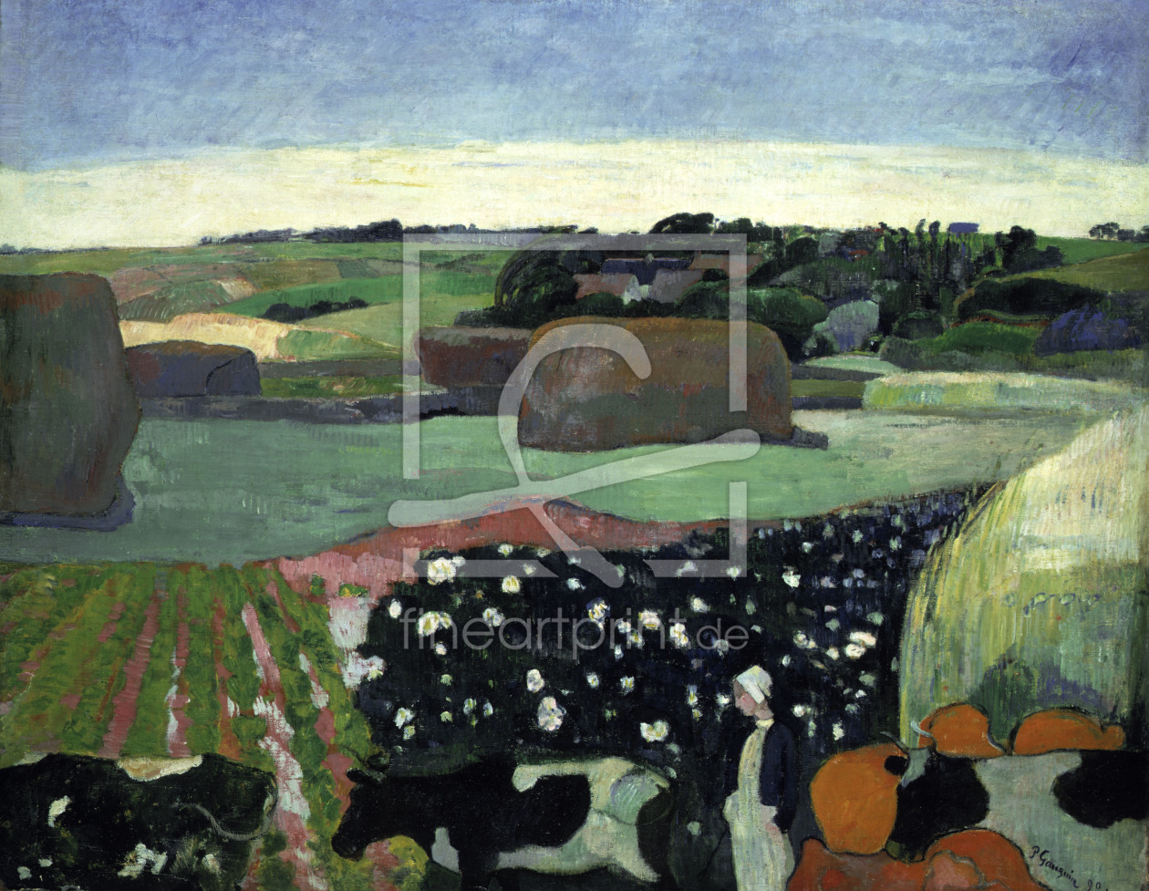 Bild-Nr.: 30000560 Gauguin, Haystack in Brittany erstellt von Gauguin, Paul
