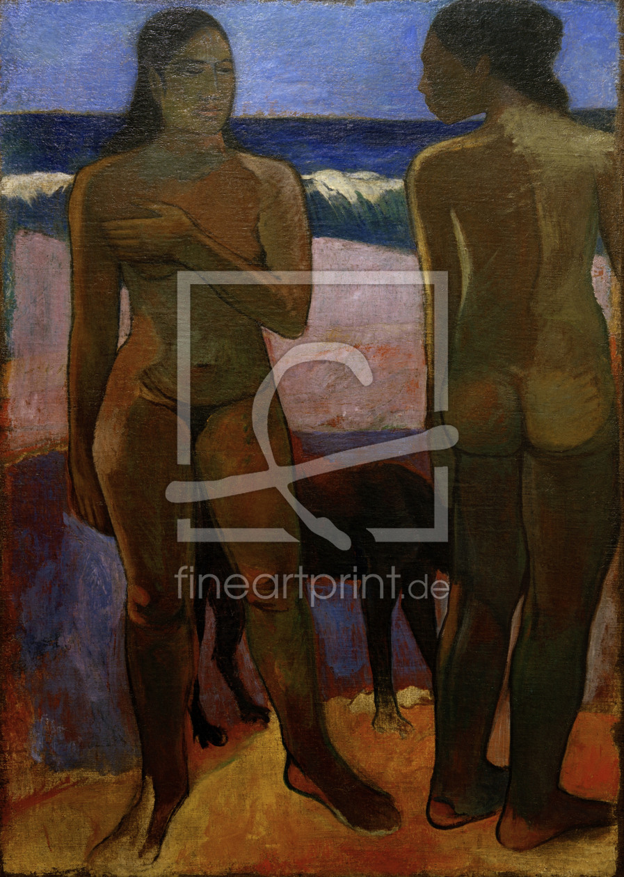 Bild-Nr.: 30000608 P.Gauguin, 2 Tahitianerinnen am Strand erstellt von Gauguin, Paul