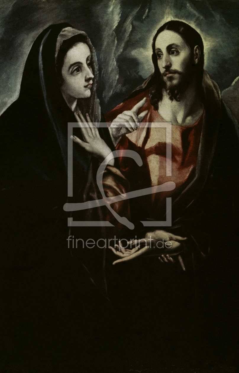 Bild-Nr.: 30000820 El Greco / Christ bids farewell to Mary erstellt von Greco, El (Domenikos Theotokopoulos)