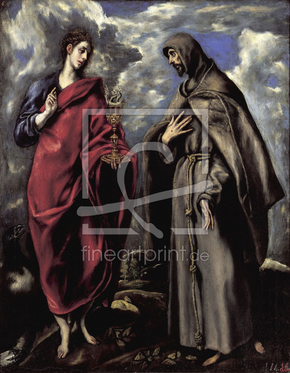 Bild-Nr.: 30000862 El Greco / St. John and St. Francis erstellt von Greco, El (Domenikos Theotokopoulos)