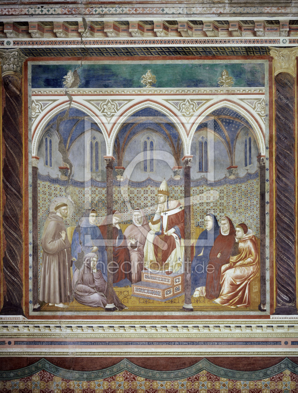 Bild-Nr.: 30001106 St. Francis & Pope Honorius II/c. 1295 erstellt von Giotto di Bondone