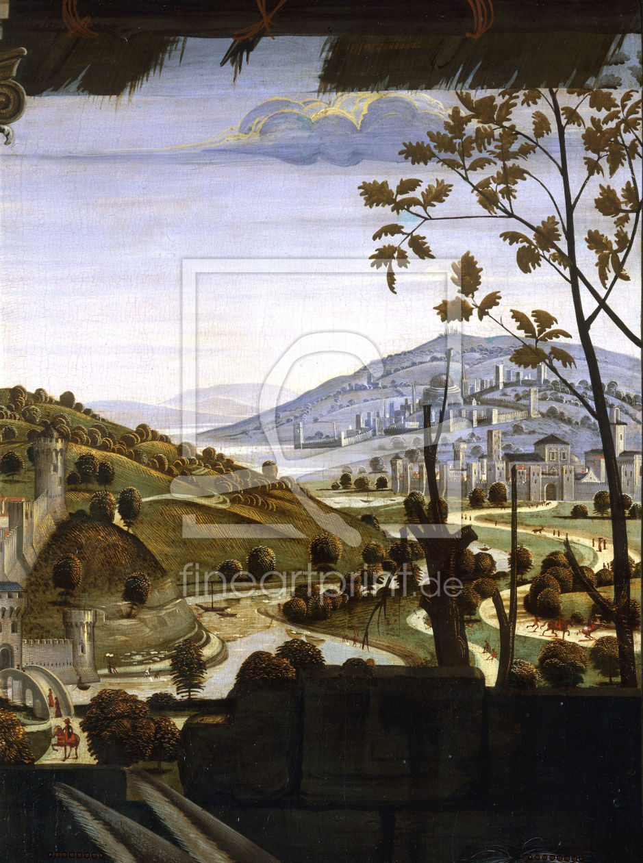 Bild-Nr.: 30001470 D.Ghirlandaio /Adorat.o.th.Shep.,Landsc. erstellt von Ghirlandaio Domenico (Domenico Tommaso Bigordi)
