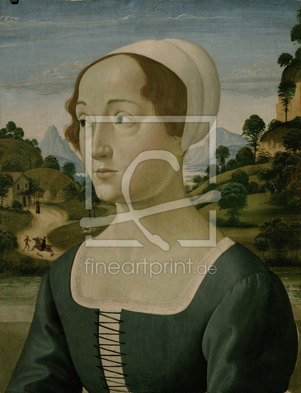 Bild-Nr.: 30001472 D.Ghirlandaio (?), Portrait young woman erstellt von Ghirlandaio Domenico (Domenico Tommaso Bigordi)