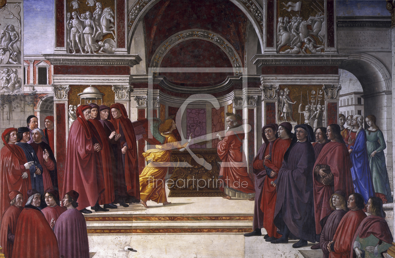 Bild-Nr.: 30001480 Ghirlandaio / Annunciation to Zechariah erstellt von Ghirlandaio Domenico (Domenico Tommaso Bigordi)