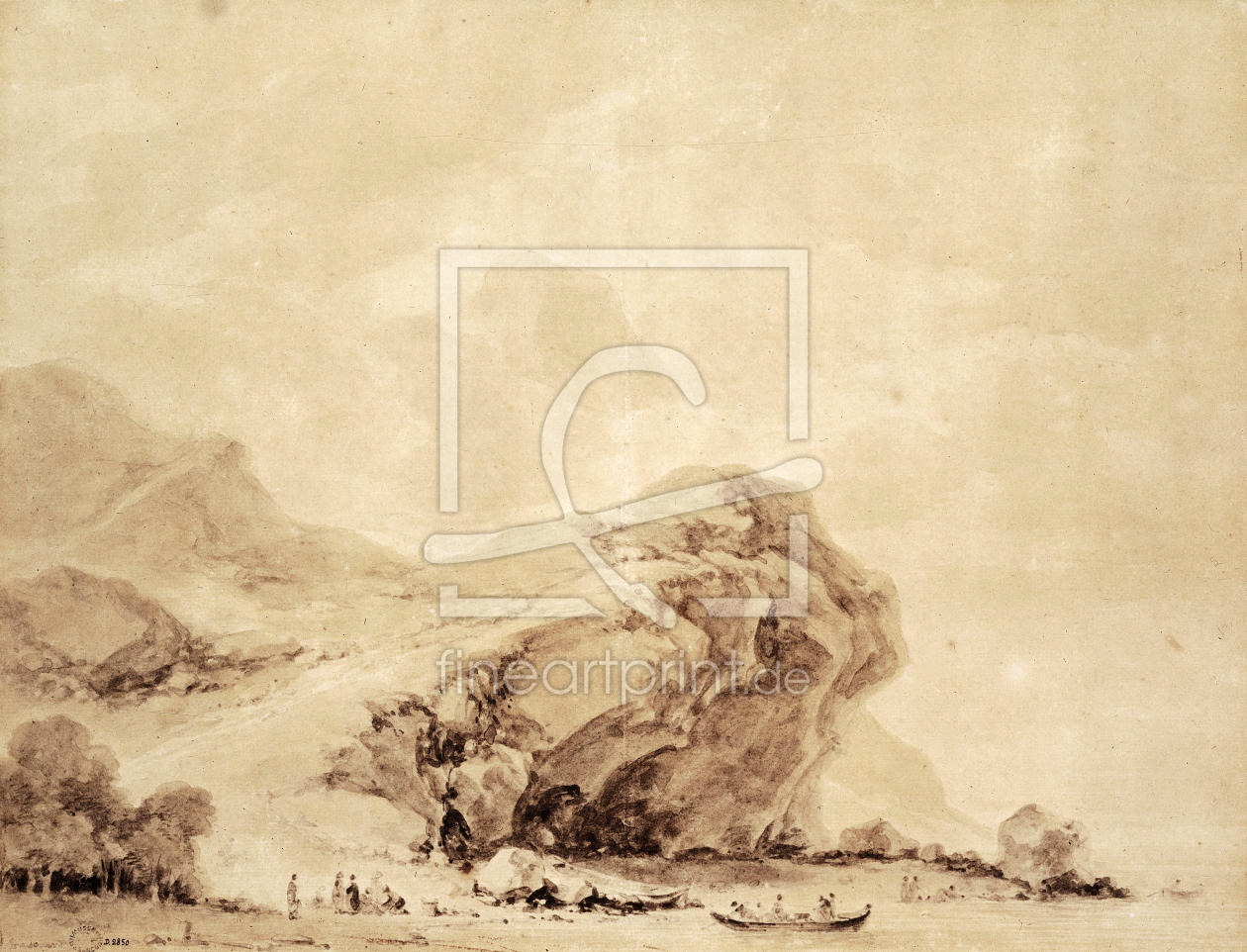 Bild-Nr.: 30001546 Fragonard / View of the Coast near Genoa erstellt von Fragonard, Jean-Honoré