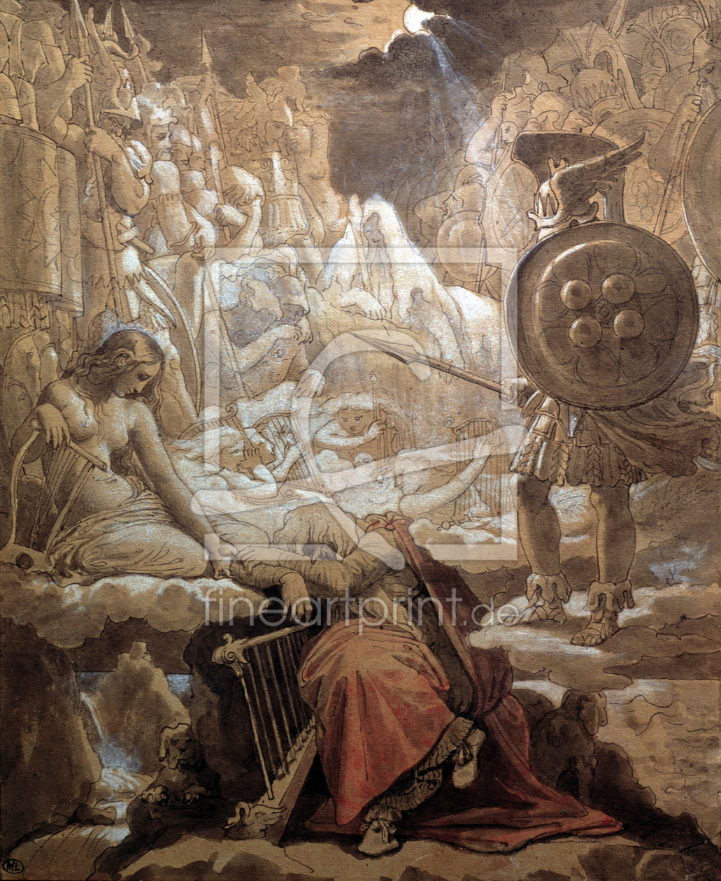Bild-Nr.: 30001702 Ingres / Ossian's Dream / Drawing / 1812 erstellt von Ingres, Jean-Auguste-Dominique