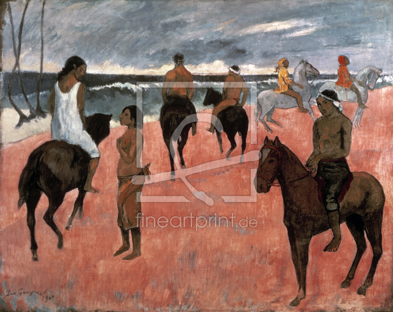 Bild-Nr.: 30001850 Gauguin, Reiter am Strand/ 1902 erstellt von Gauguin, Paul