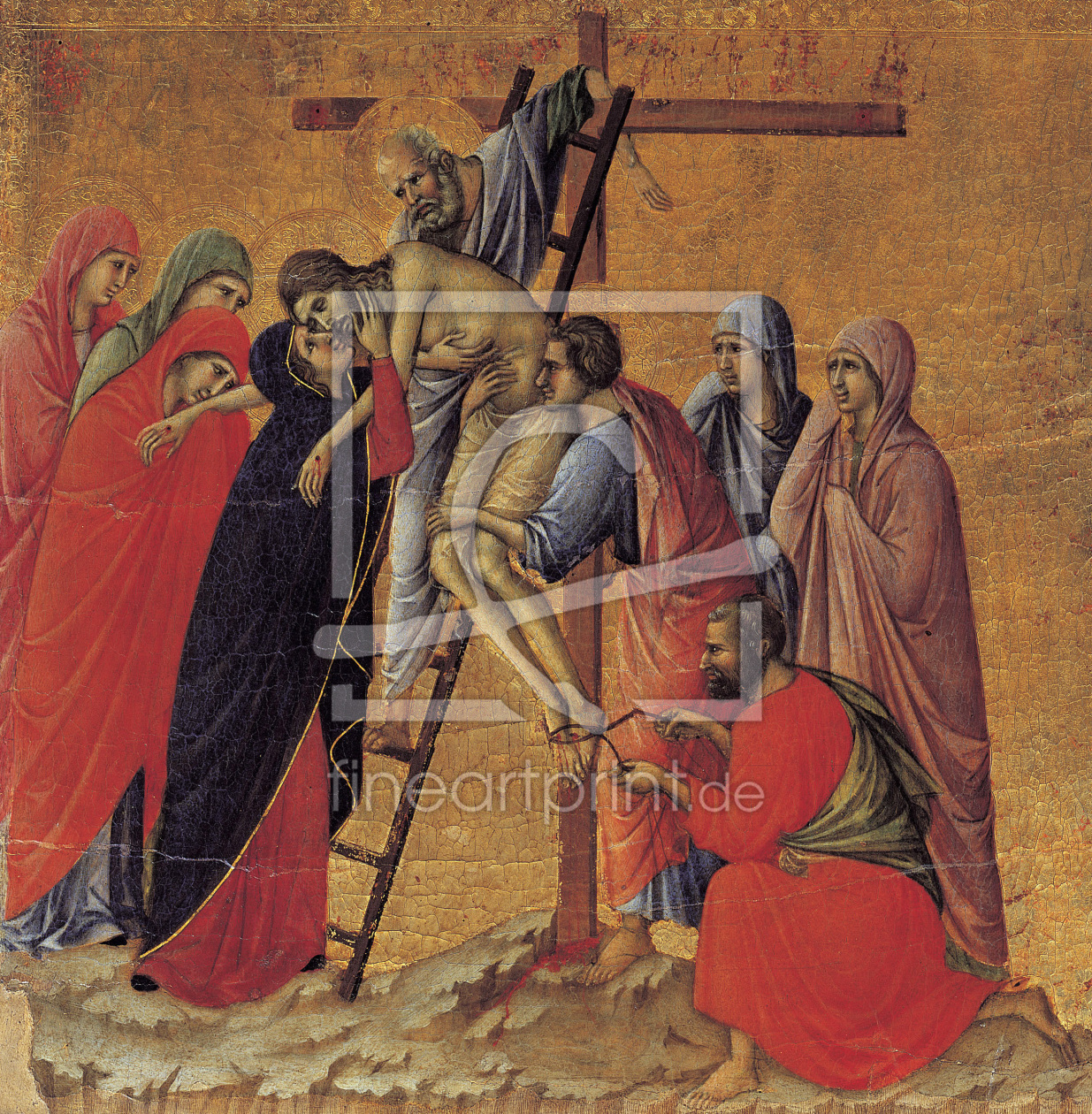 Bild-Nr.: 30002046 Duccio, Deposition fr.th.Cross / Paint. erstellt von Duccio (di Buoninsegna)