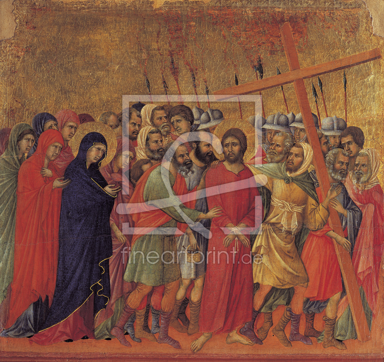Bild-Nr.: 30002074 Duccio, Christ Bearing the Cross / Ptg. erstellt von Duccio (di Buoninsegna)