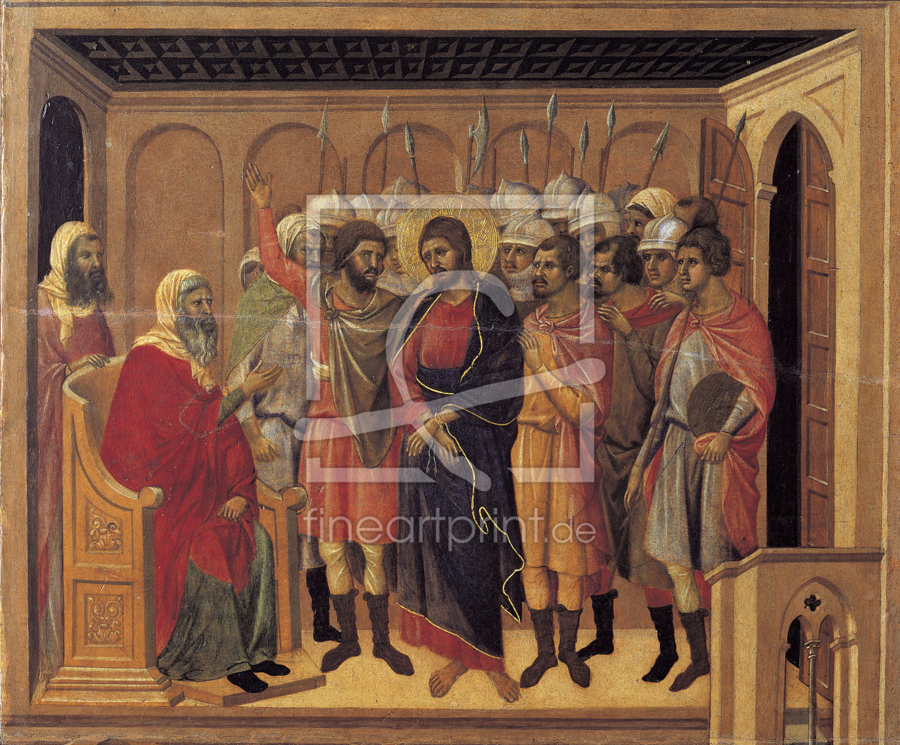 Bild-Nr.: 30002076 Duccio / Christ before Annas / Paint. erstellt von Duccio (di Buoninsegna)