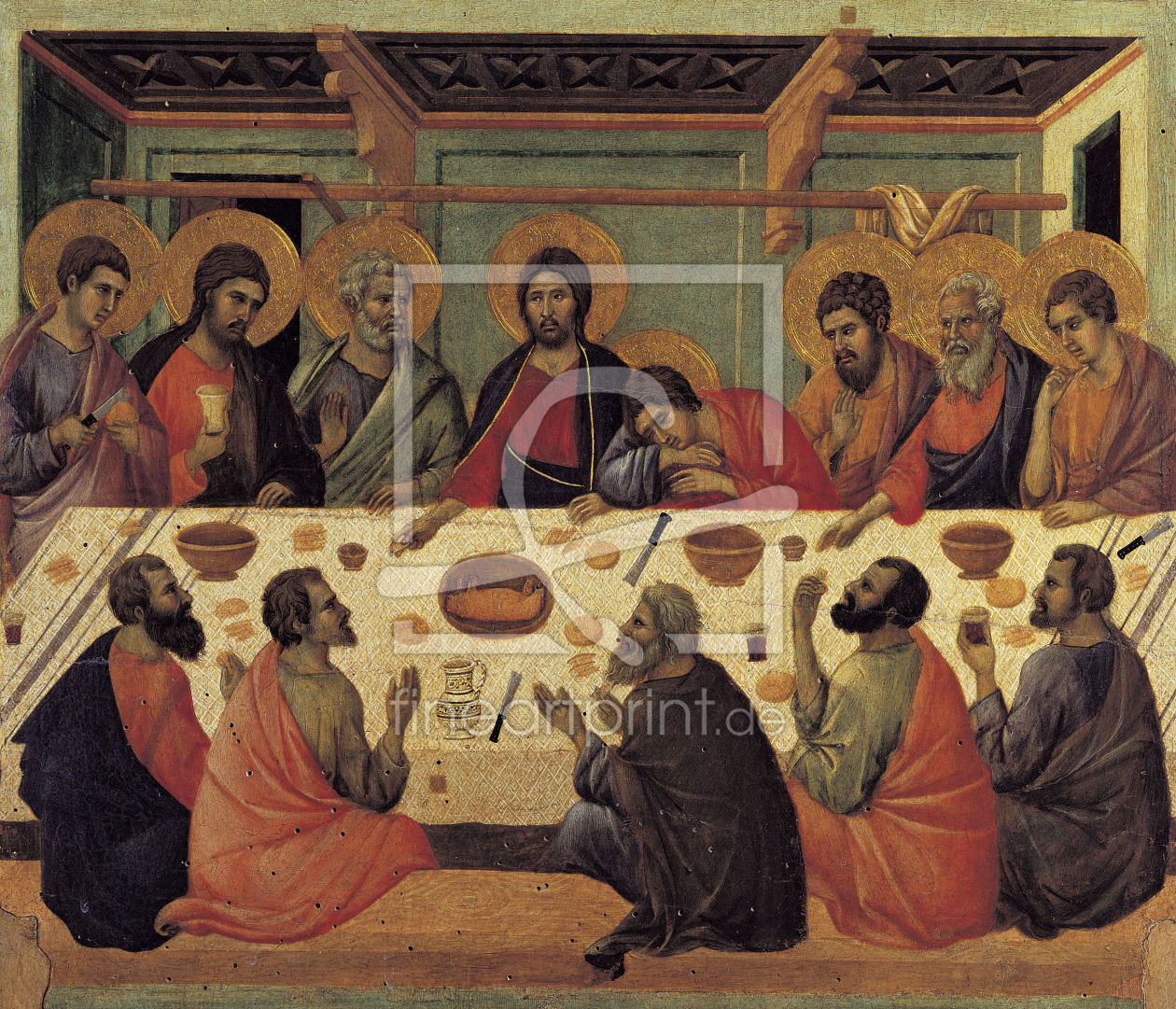Bild-Nr.: 30002088 Duccio / Last Supper / Paint., Maestà erstellt von Duccio (di Buoninsegna)