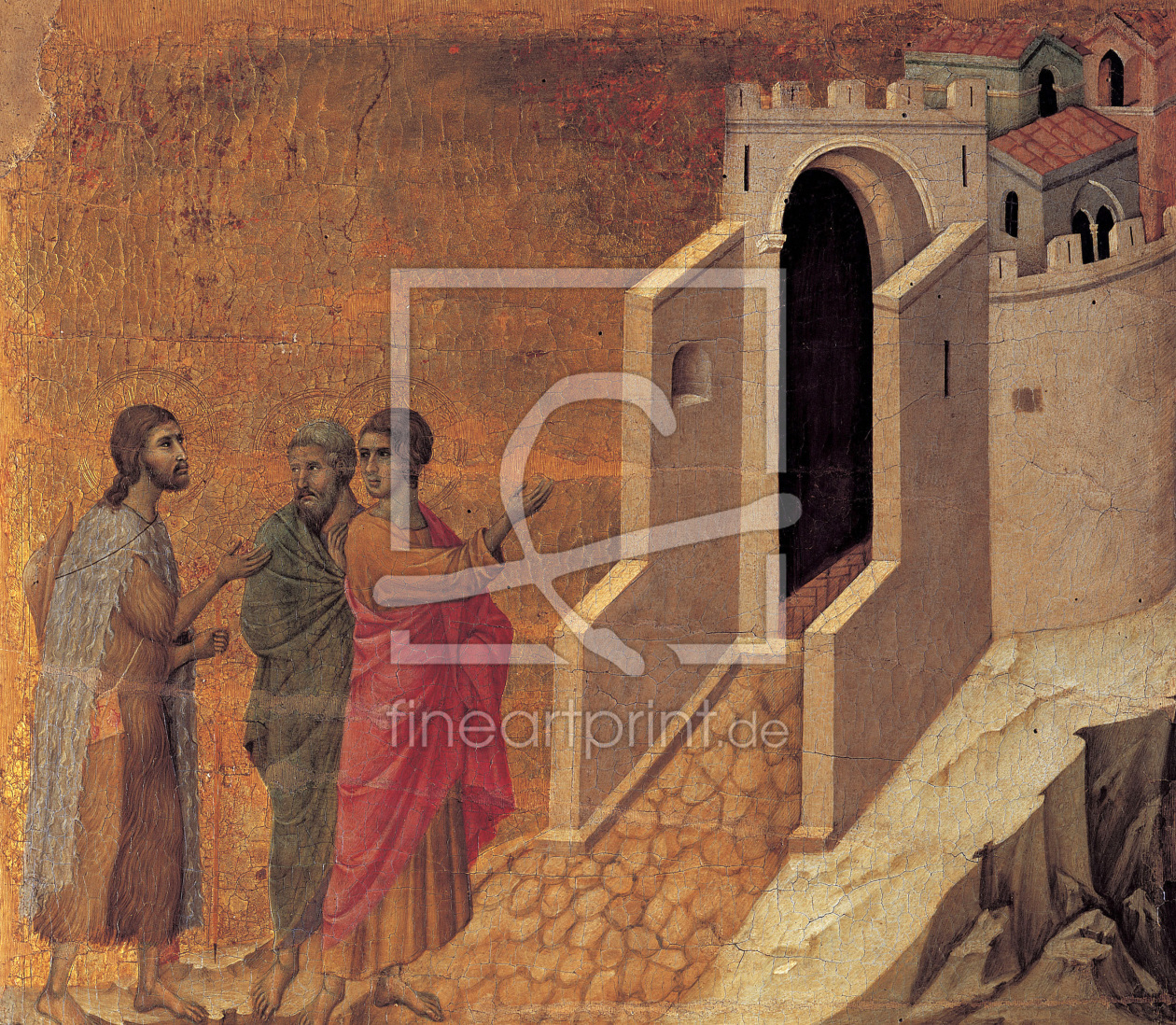 Bild-Nr.: 30002102 Duccio / Road to Emmaus /Paint., Maestà erstellt von Duccio (di Buoninsegna)