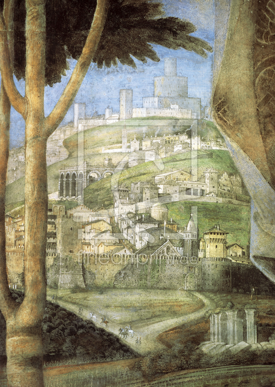 Bild-Nr.: 30002158 A.Mantegna / Cam.d.Sposi, Town / Fresco erstellt von Mantegna, Andrea