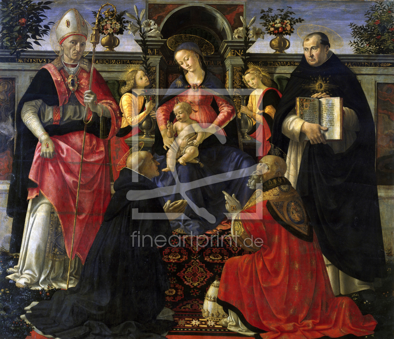 Bild-Nr.: 30002228 Enthroned Madonna & Saints / Ghirlandaio erstellt von Ghirlandaio Domenico (Domenico Tommaso Bigordi)