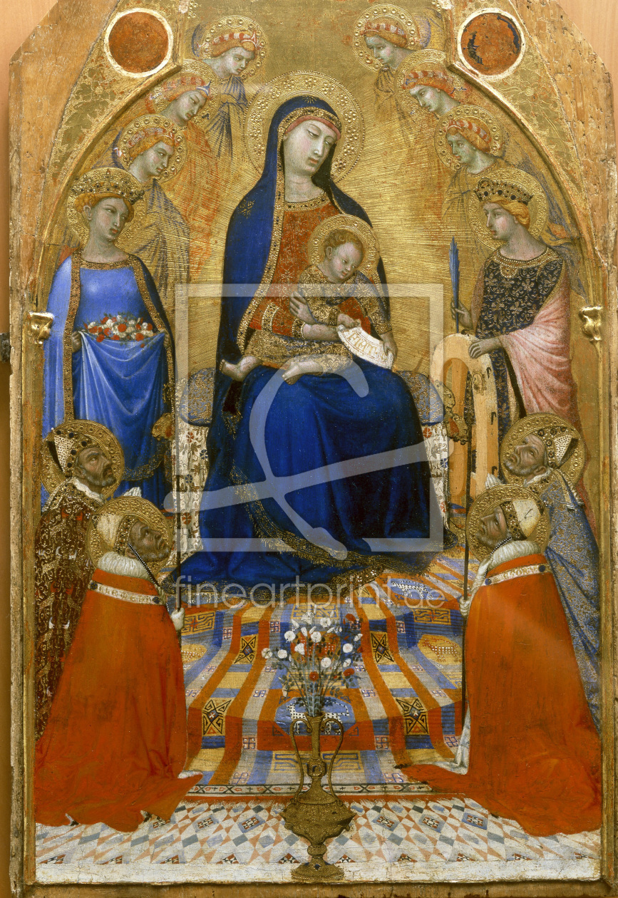 Bild-Nr.: 30002328 Enthroned Madonna / Lorenzetti / c.1340 erstellt von Lorenzetti, Ambrogio