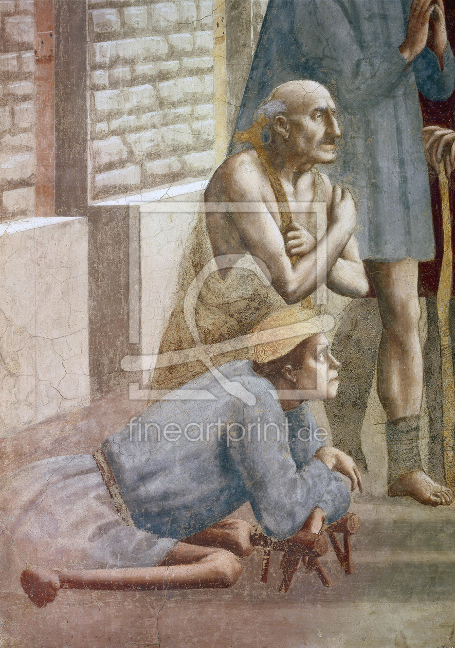Bild-Nr.: 30002450 Masaccio /Peter Healing../Det.: the Sick erstellt von Masaccio (Tommaso di Giovanni di Simone Guidi)