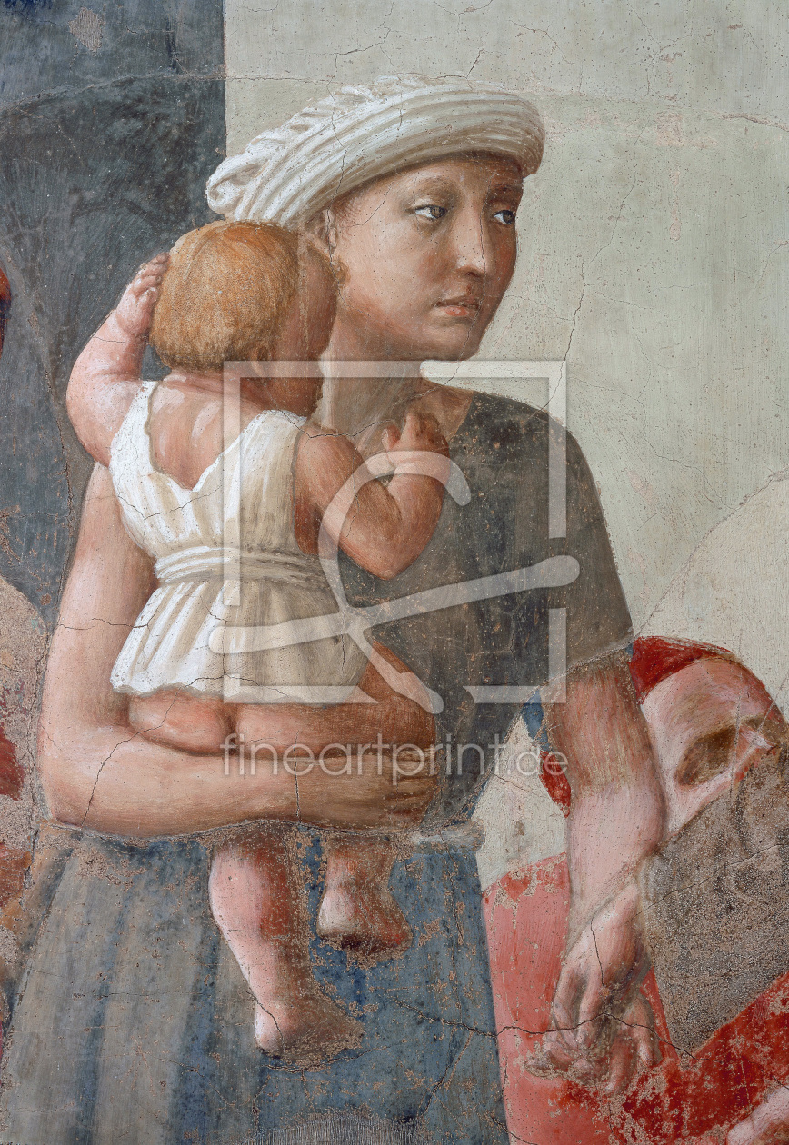 Bild-Nr.: 30002454 Masaccio / St.Peter Gives Alms / Fresco erstellt von Masaccio (Tommaso di Giovanni di Simone Guidi)
