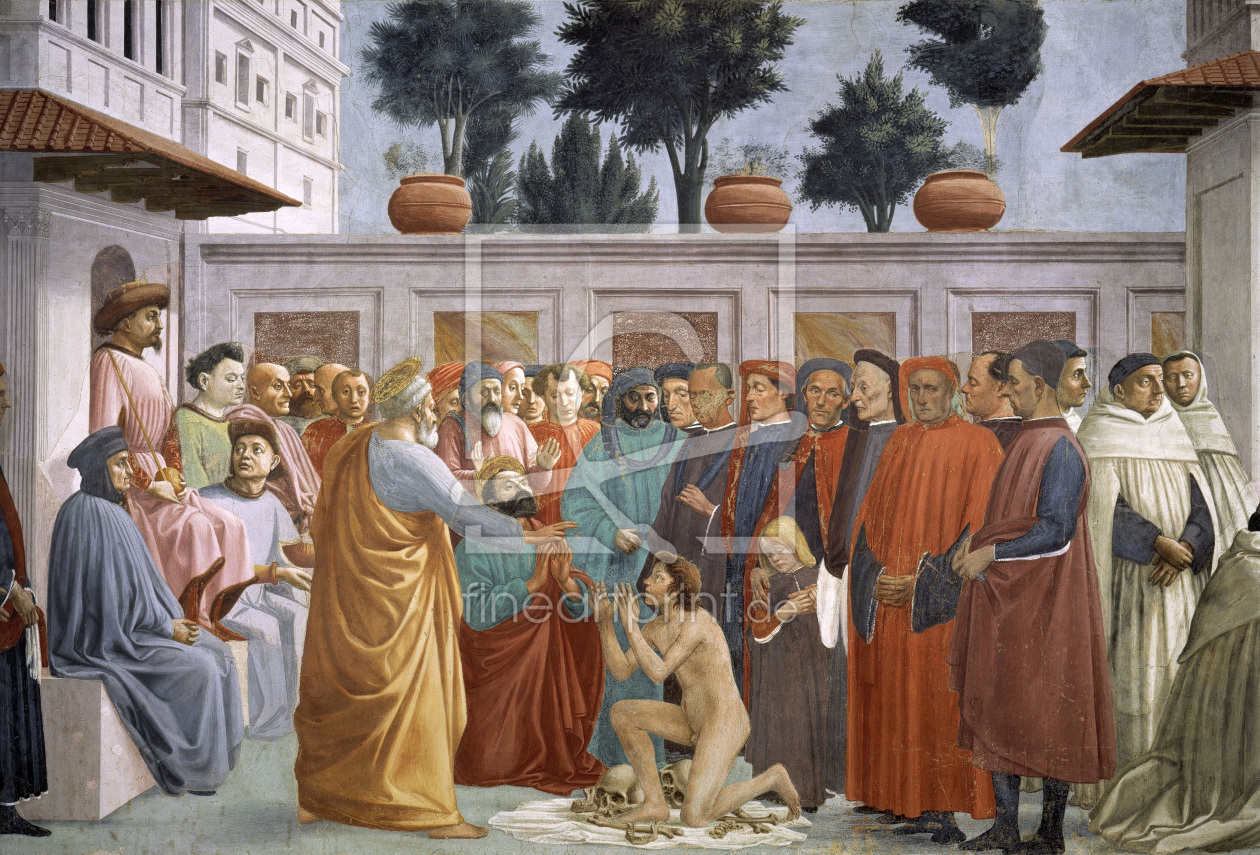 Bild-Nr.: 30002466 Masaccio / Resurection of Theophilus erstellt von Masaccio (Tommaso di Giovanni di Simone Guidi)