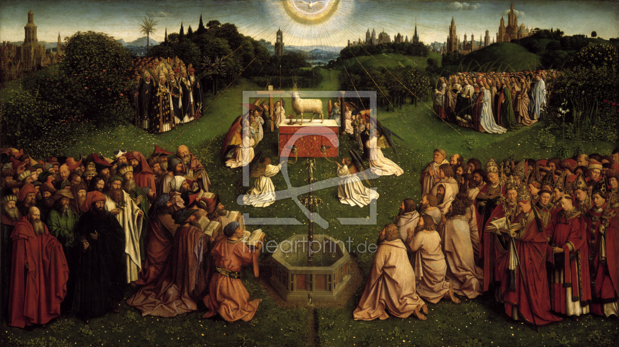Bild-Nr.: 30002580 Jan v.Eyck /Adoration of the Lamb/ 1432 erstellt von van Eyck, Hubert & Jan