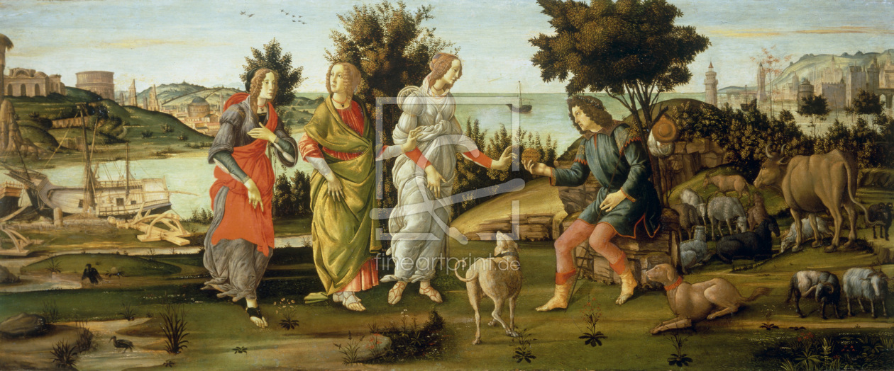 Bild-Nr.: 30002650 S.Botticelli / Judgement of Paris / Ptg. erstellt von Botticelli, Sandro