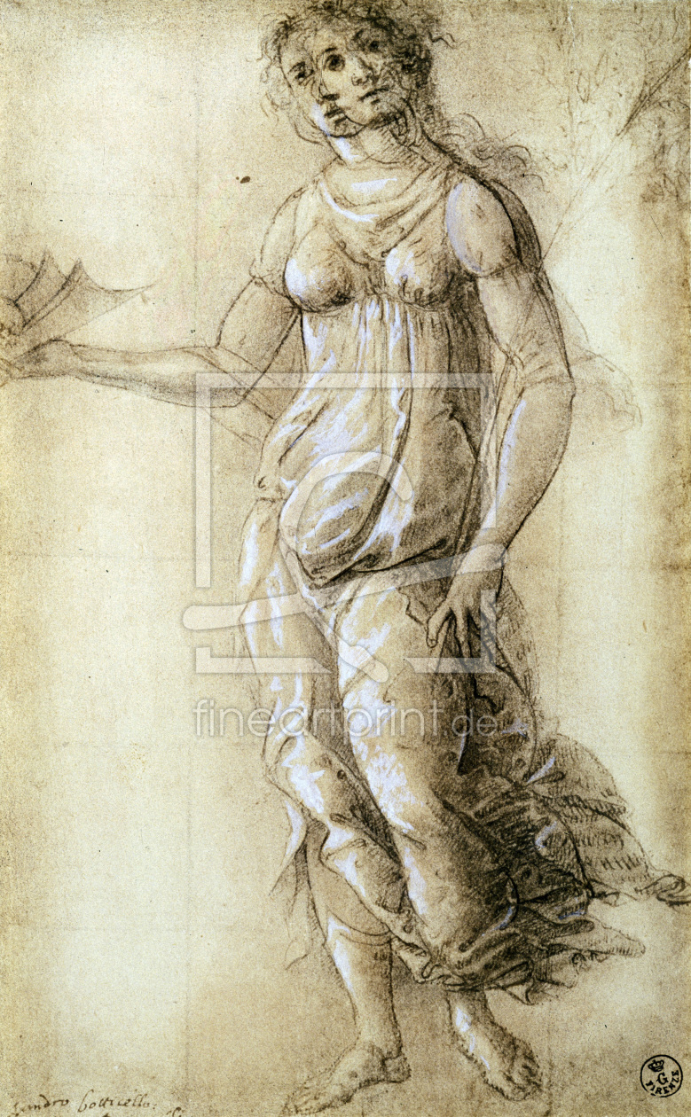 Bild-Nr.: 30002652 Botticelli / Female allegorical figure erstellt von Botticelli, Sandro