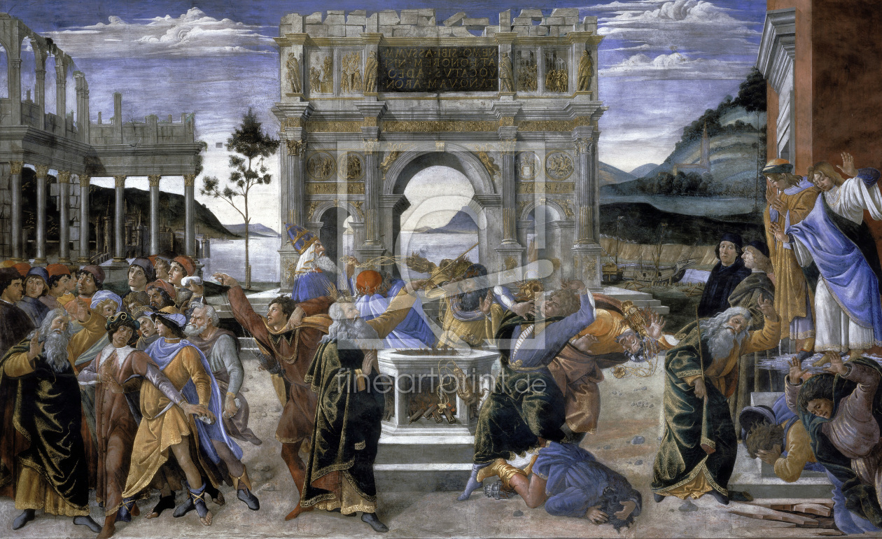 Bild-Nr.: 30002682 S.Botticelli, Bestrafung der Rotte Korah erstellt von Botticelli, Sandro