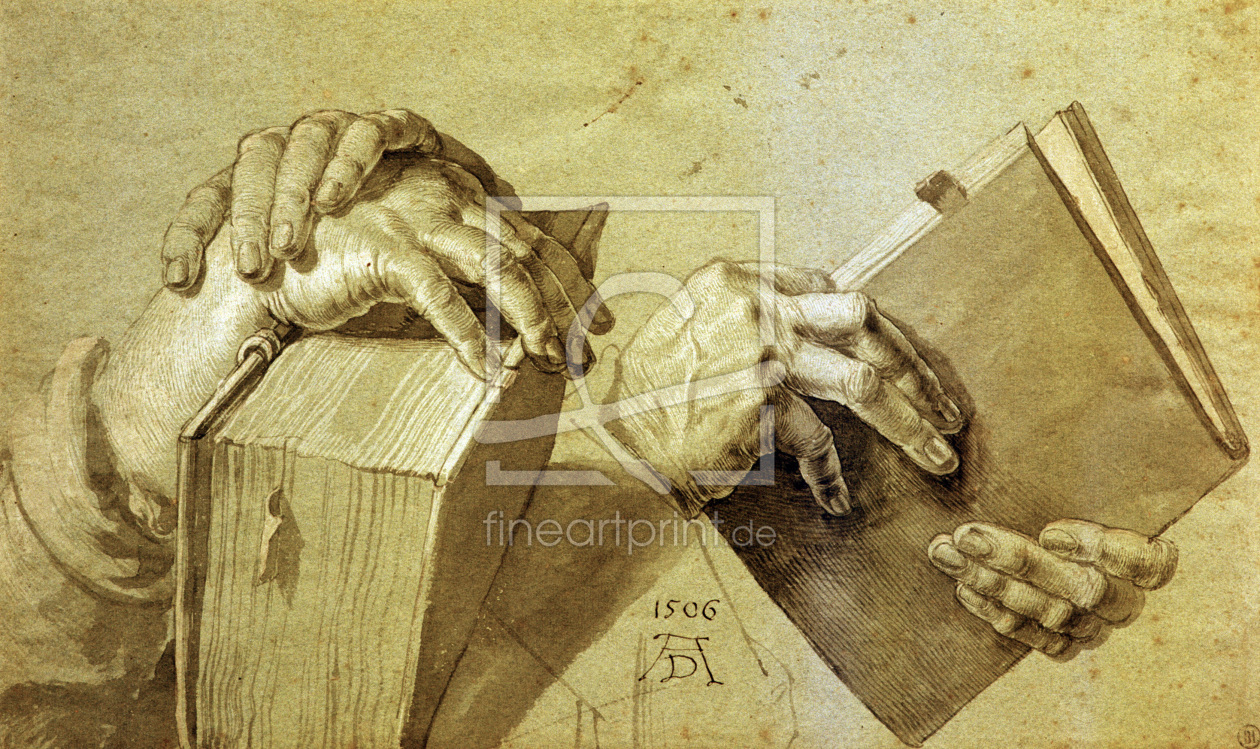 Bild-Nr.: 30002828 A.Dürer / Study of hands erstellt von Dürer, Albrecht