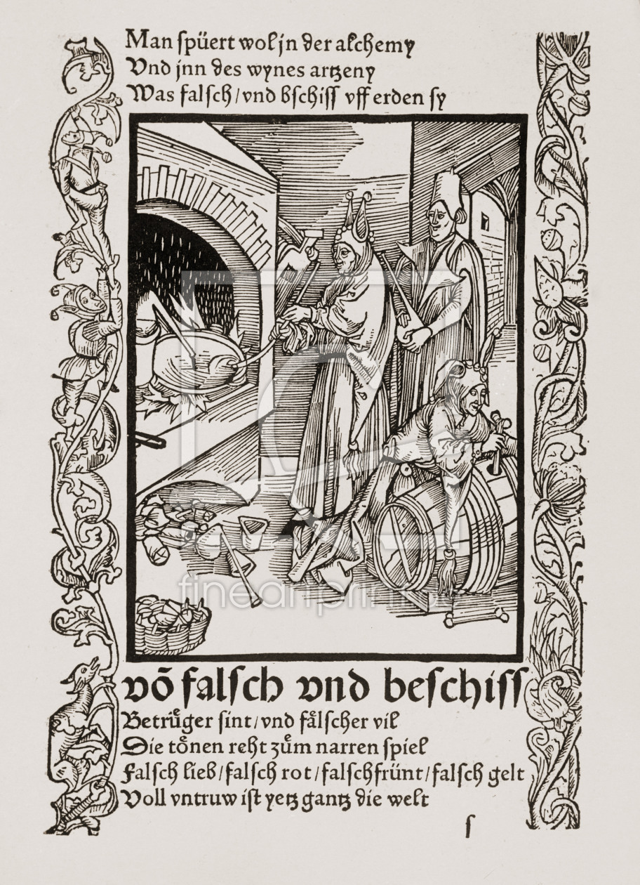 Bild-Nr.: 30002836 Brant,Ship of Fools / Woodcut by Dürer erstellt von Dürer, Albrecht
