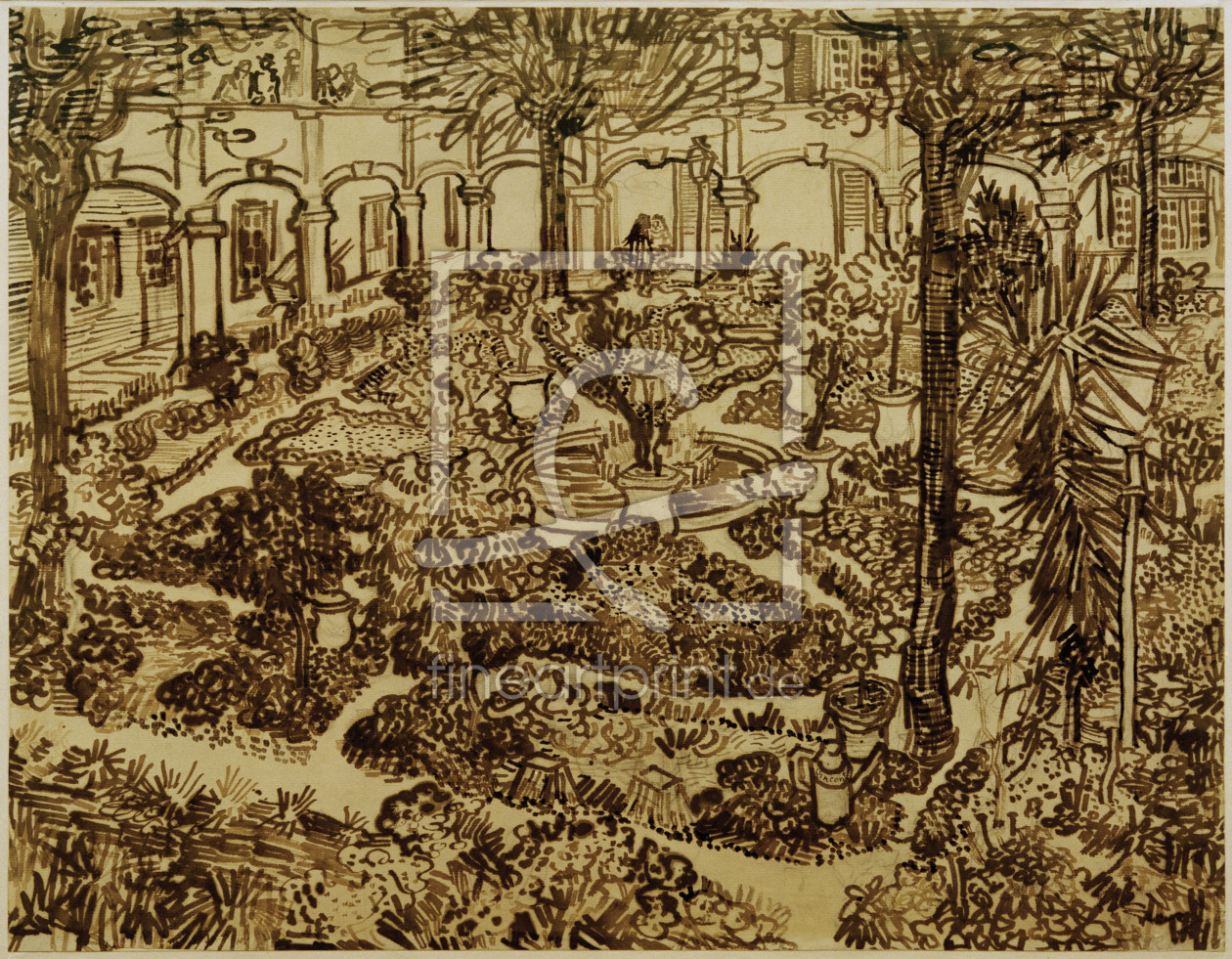 Bild-Nr.: 30002884 v.Gogh, Courtyard of the Hospital /Draw. erstellt von van Gogh, Vincent