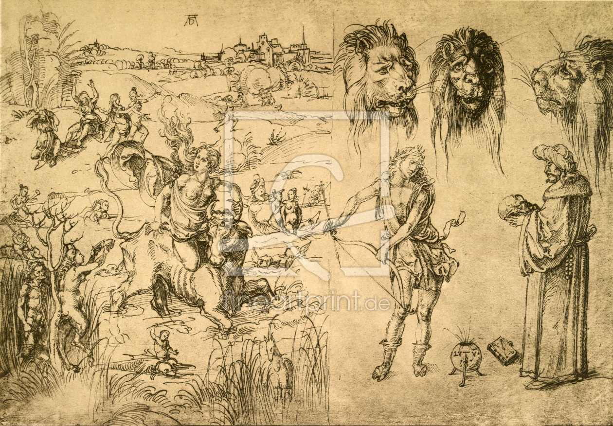 Bild-Nr.: 30002896 Duerer / Rape of Europa / c.1494-5 erstellt von Dürer, Albrecht