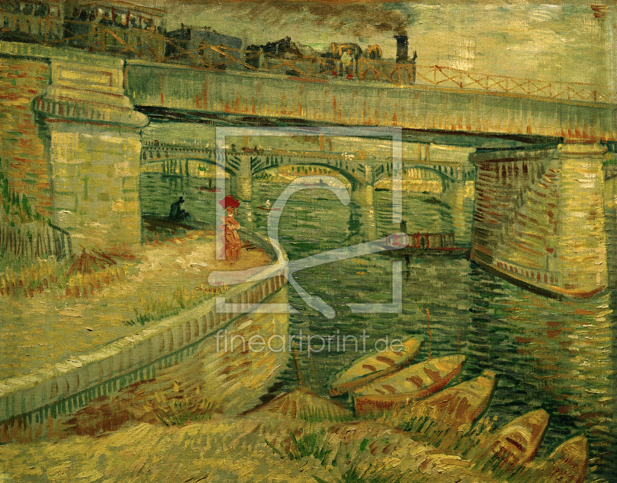 Bild-Nr.: 30003088 V.v.Gogh, Die BrÃ¼cken von AsniÃ¨res erstellt von van Gogh, Vincent