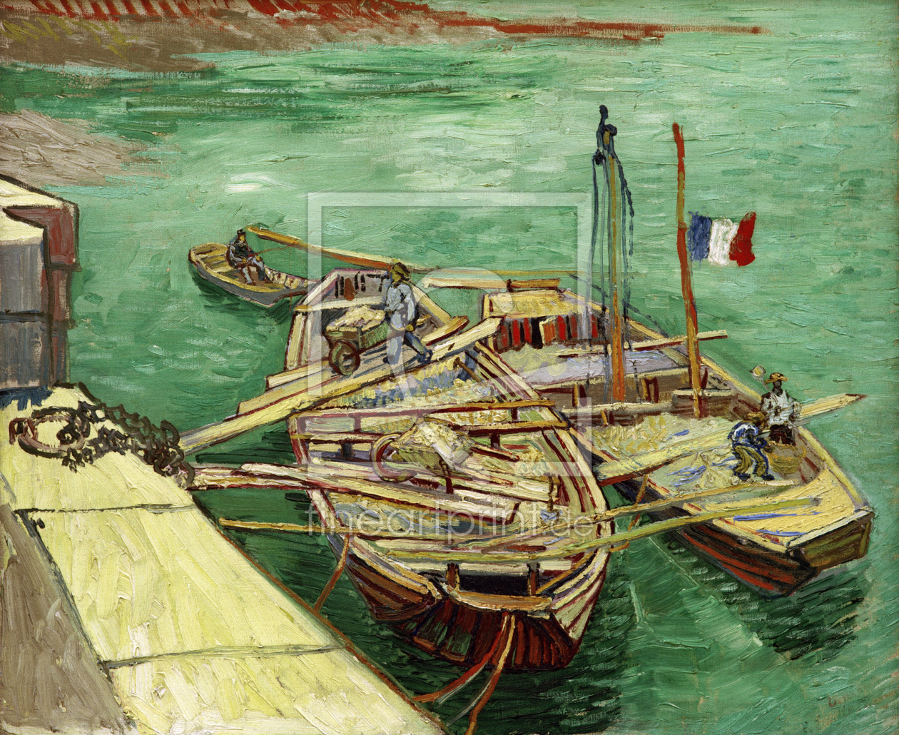 Bild-Nr.: 30003242 V.v.Gogh / Barges on the Rhone River erstellt von van Gogh, Vincent