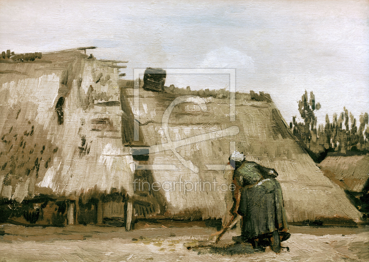 Bild-Nr.: 30003370 v.Gogh/Hut w.working peasant woman/1885 erstellt von van Gogh, Vincent