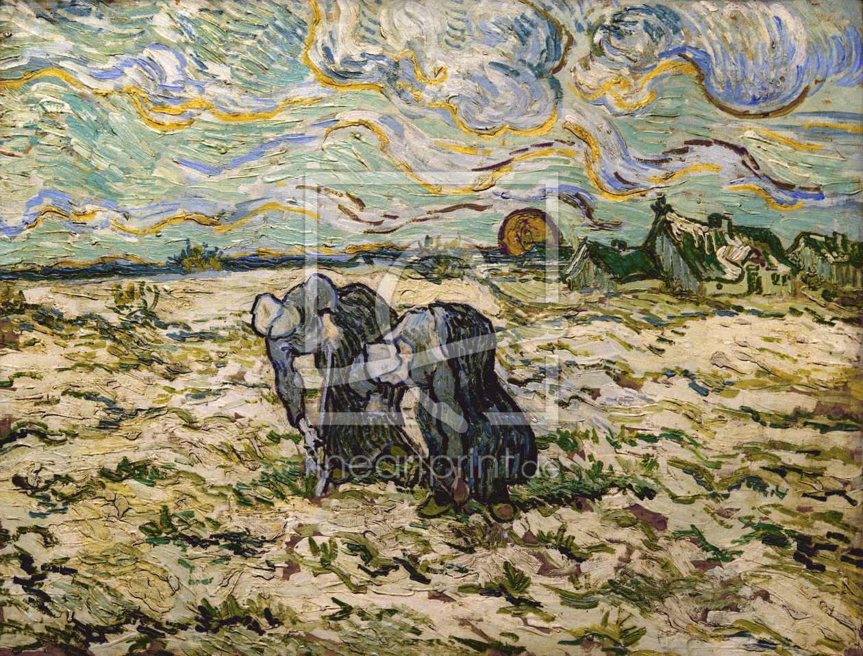 Bild-Nr.: 30003386 V.van Gogh, Peasant Women Digging/Paint. erstellt von van Gogh, Vincent