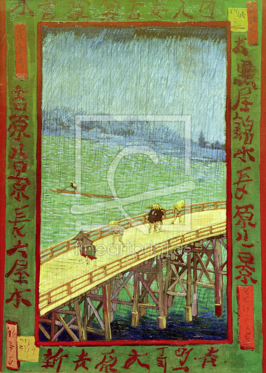 Bild-Nr.: 30003446 van Gogh n.Hiroshige, BrÃ¼cke im Regen erstellt von van Gogh, Vincent